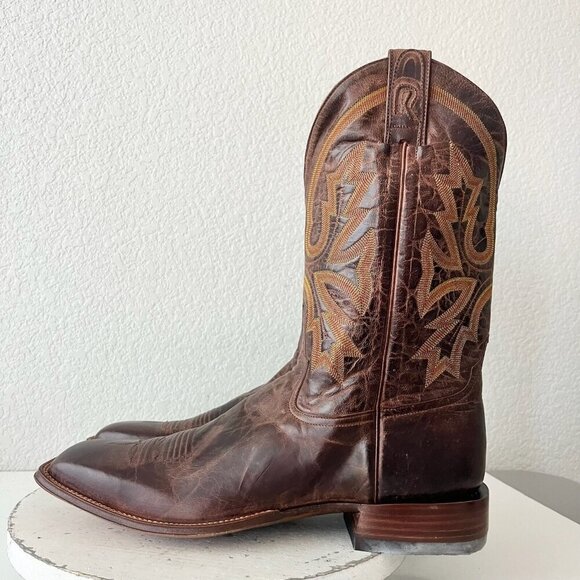 NEW Rod Patrick Mens Cowboy Boots 15AAAA Perro Loco Brown Square Toe Western - Picture 4 of 12